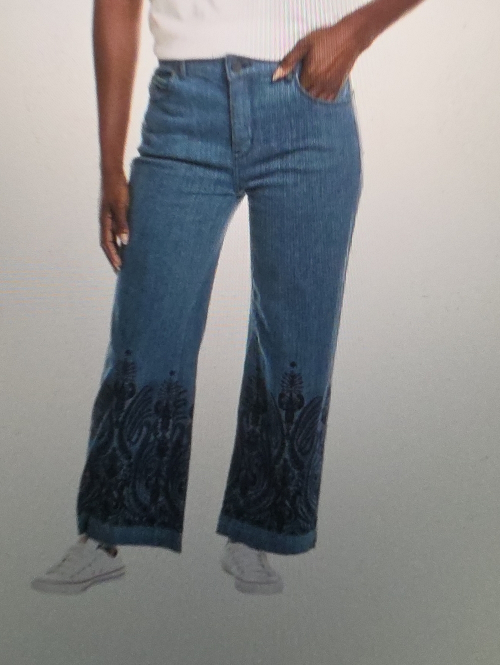 Kobi Halperin Womens Shira Print Denim Pant Size 25 $498